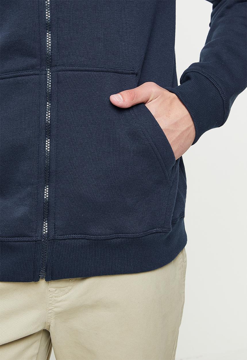 Fox - Baseline zip through fleece - navy