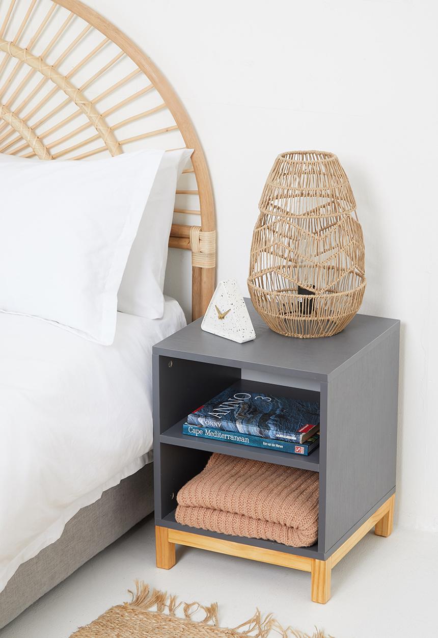 Blockhouse - Hugo open bedside table - storm grey