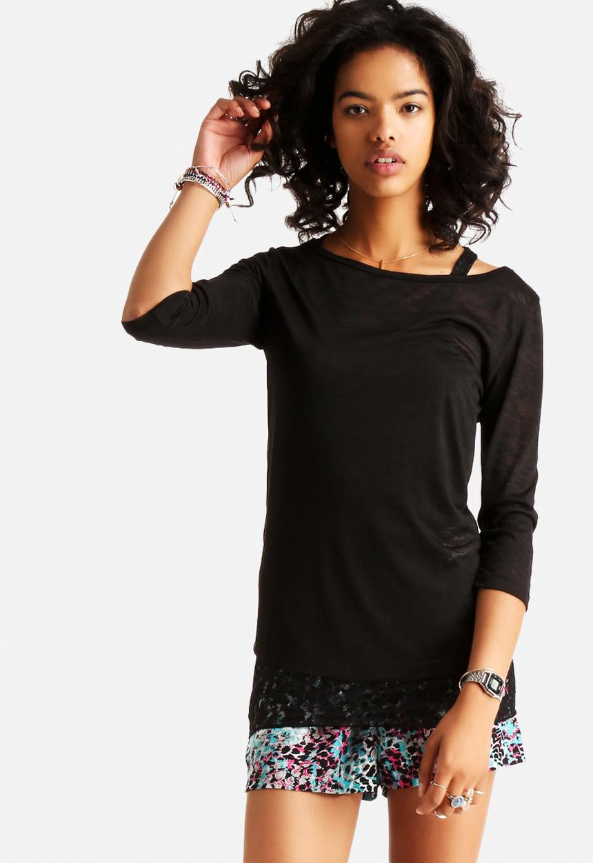 ONLY - Teddy Double 3/4 Lace Top