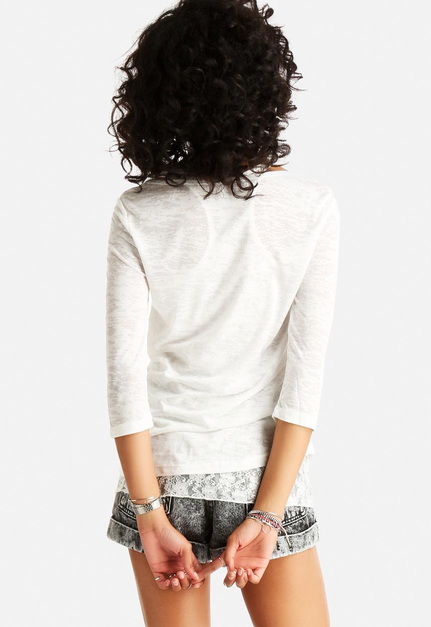 ONLY - Teddy Double 3/4 Lace Top