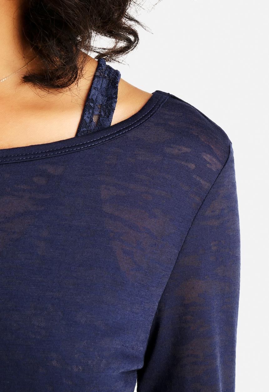 ONLY - Teddy Double 3/4 Lace Top