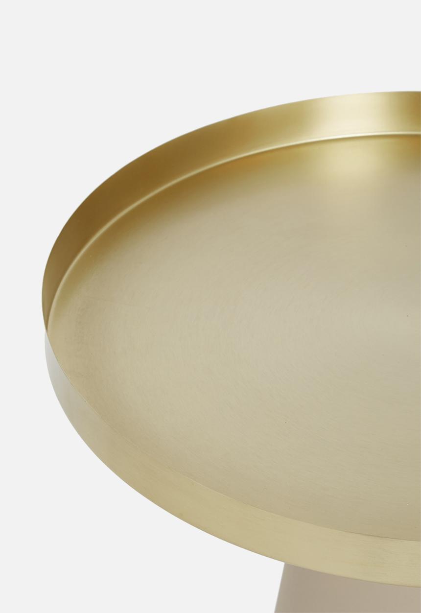 Sixth Floor - Ella side table - neutral & gold