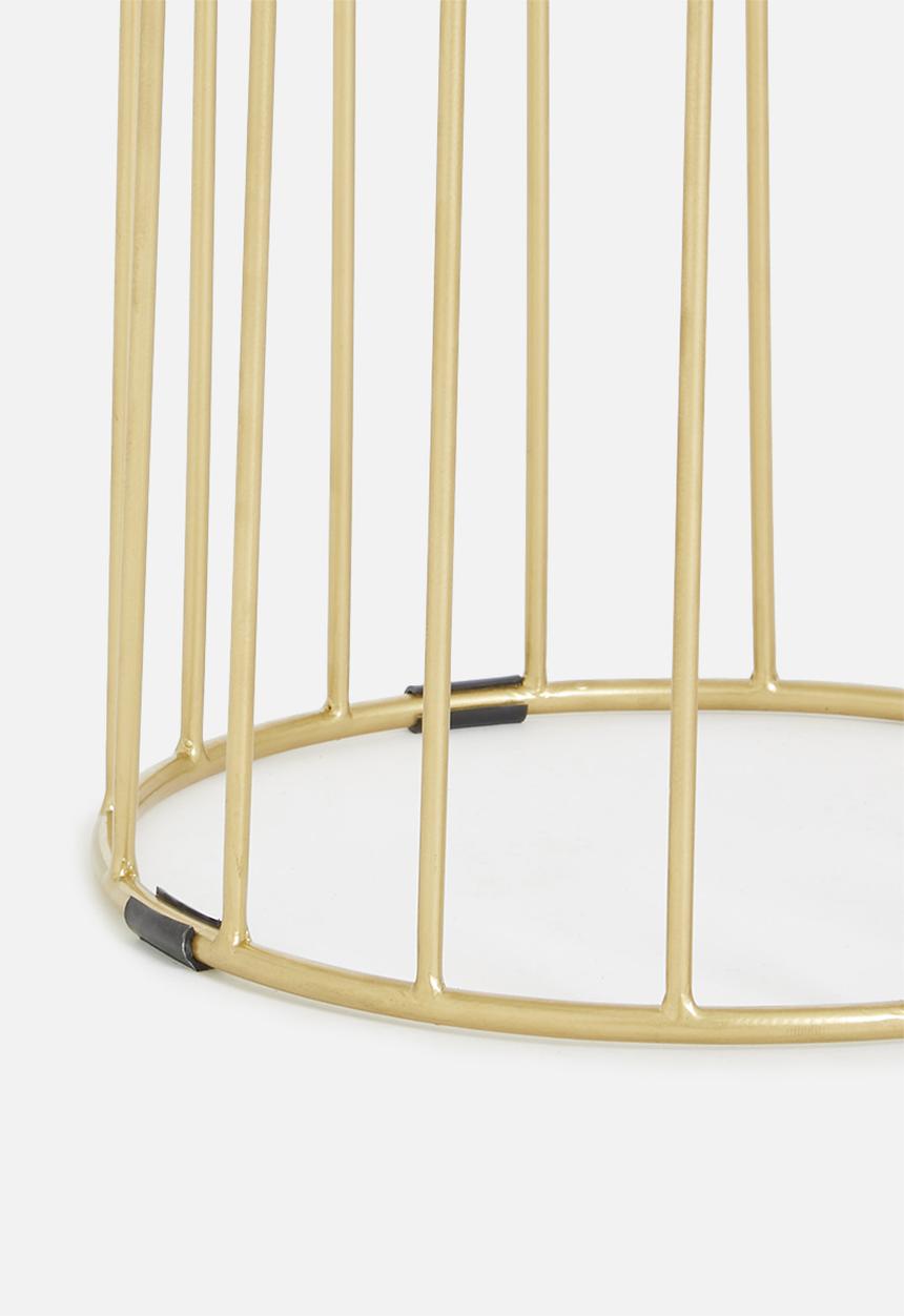 Sixth Floor - Casie marble top side table - gold