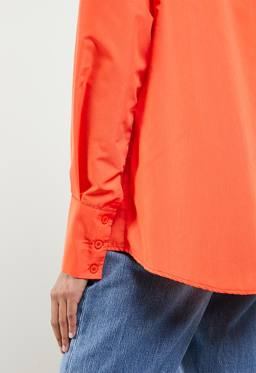Missguided - Oversized poplin shirt - orange