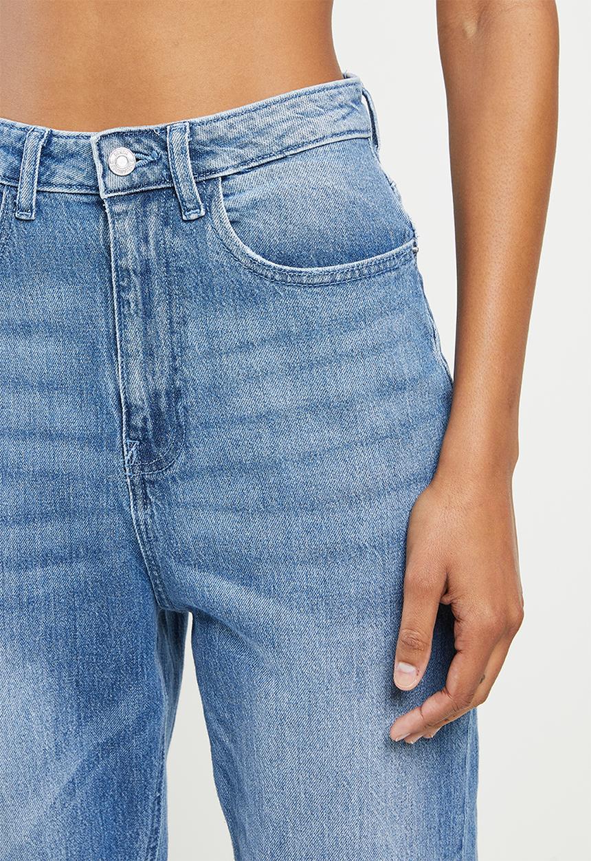Missguided - Clean riot mom jean - blue