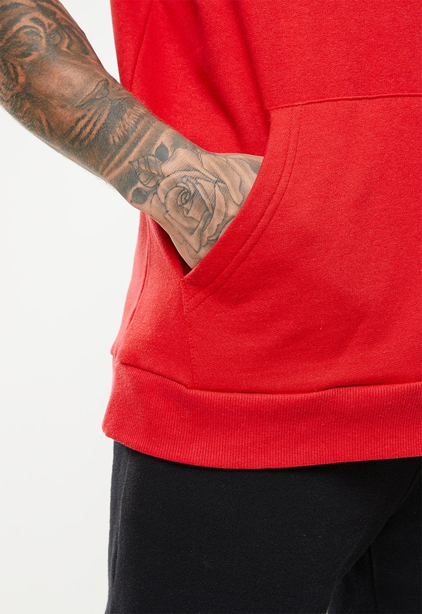 NBA - Bulls sleeveless hooded sweater - red & black 
