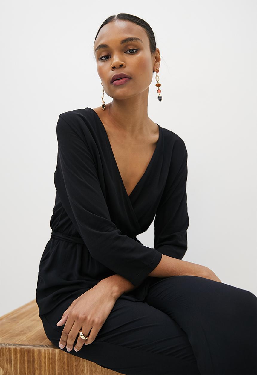 edit - Wrap jumpsuit - black 
