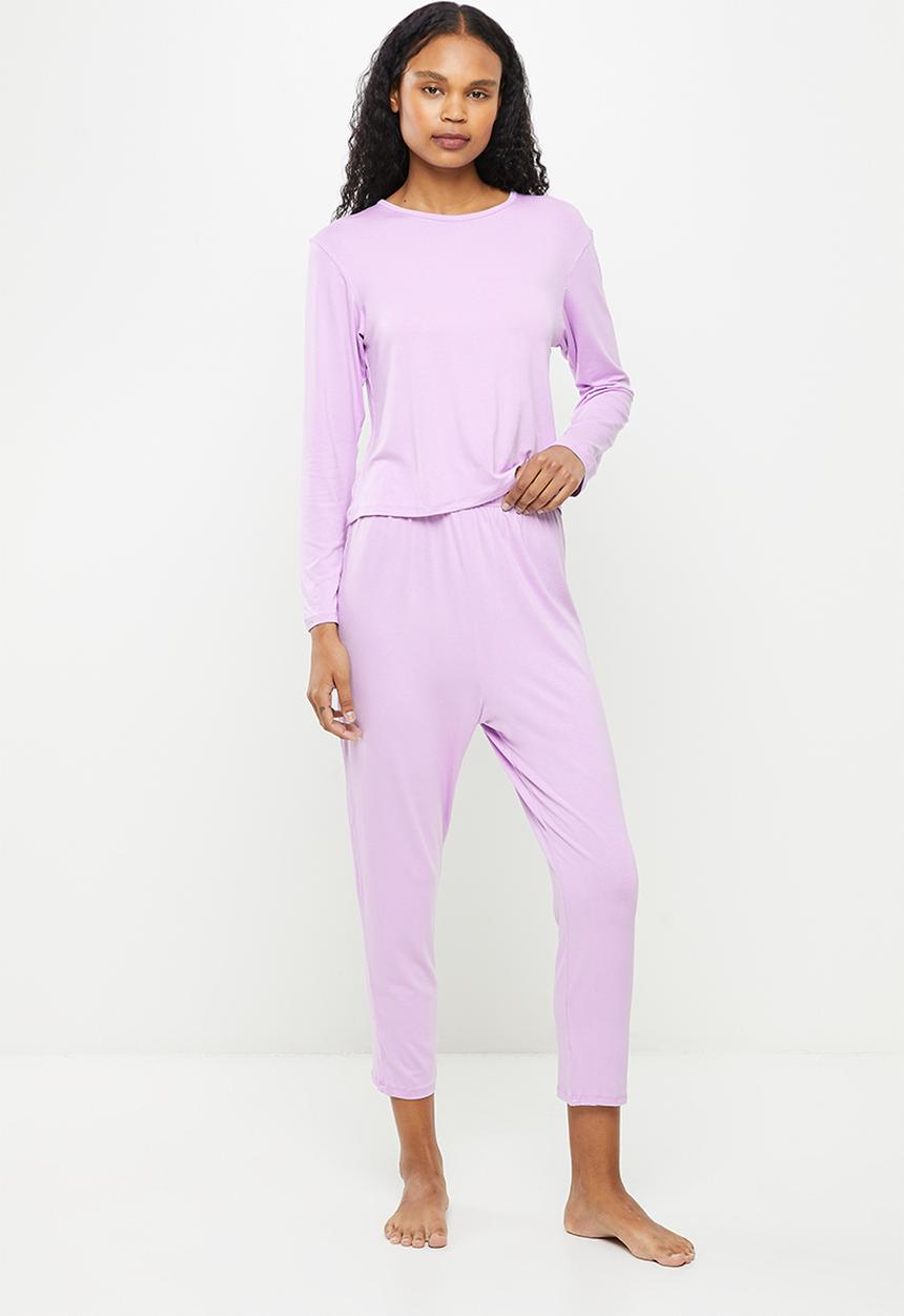 Superbalist - Sleep long sleeve top and pants set - lilac