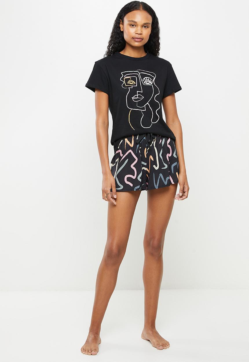 Superbalist - Shorts & tee set - black 