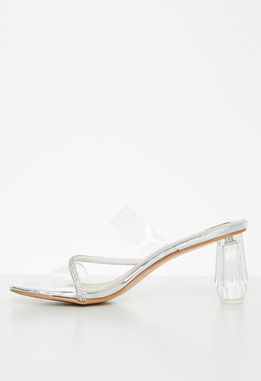 Footwork - Star square toe mule heel - silver