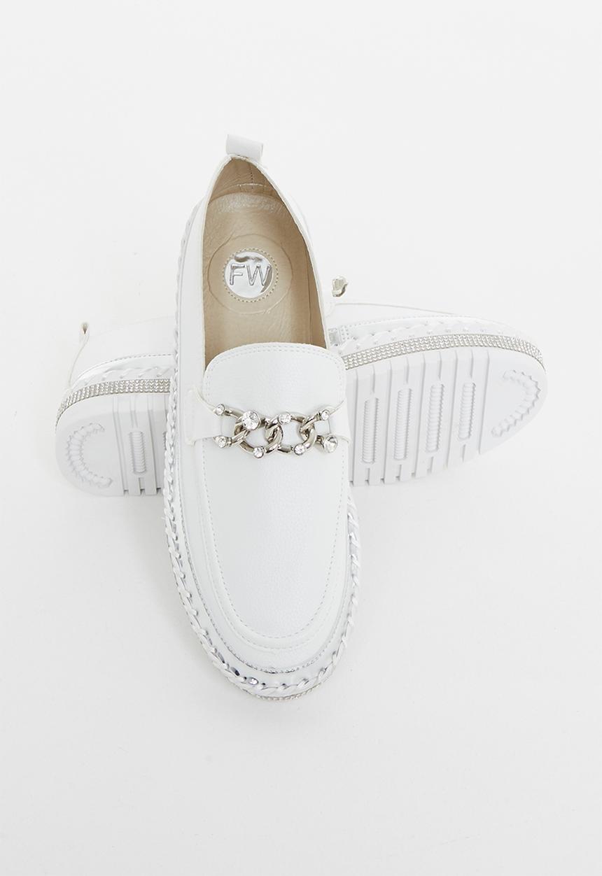 Footwork - Ruby chain loafer - white