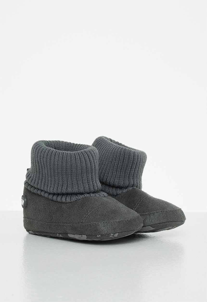 Pop Candy - Baby boys sock boot - charcoal
