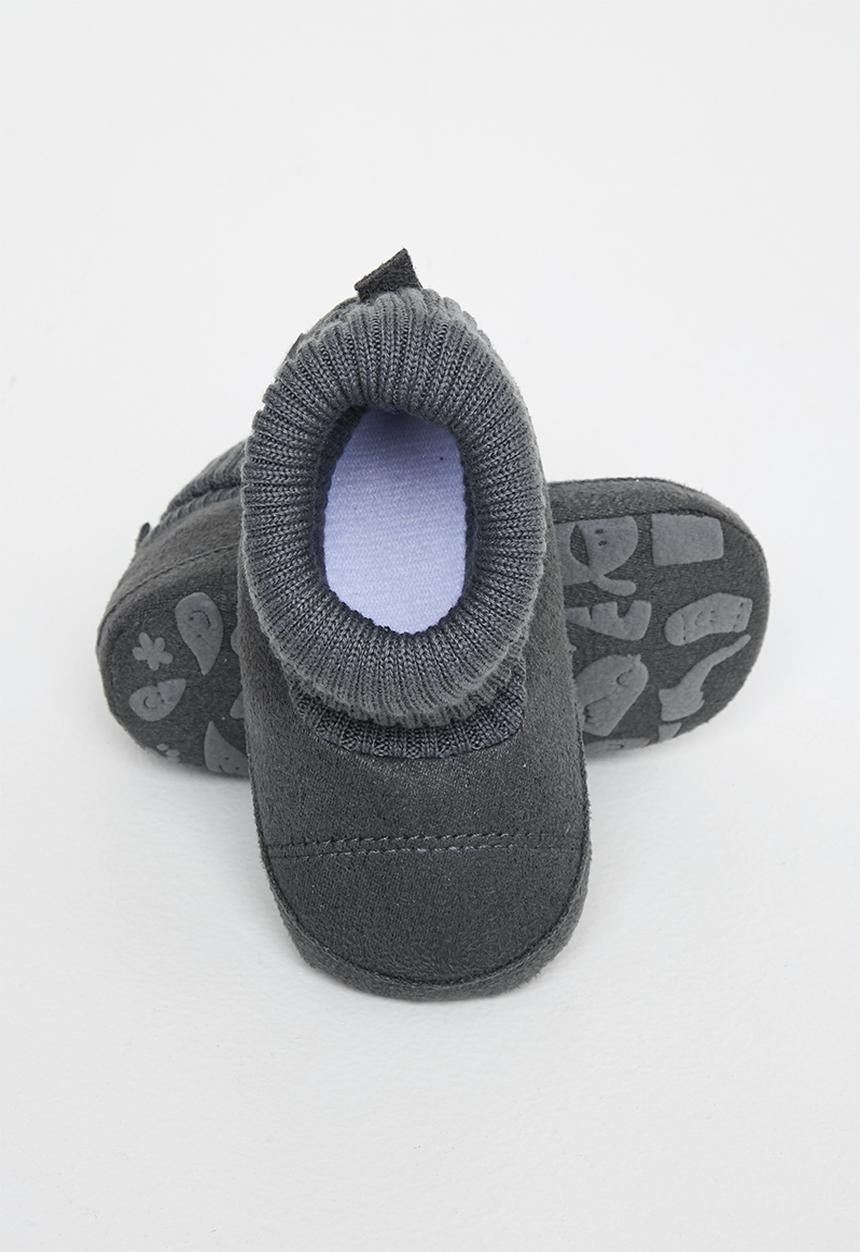 Pop Candy - Baby boys sock boot - charcoal