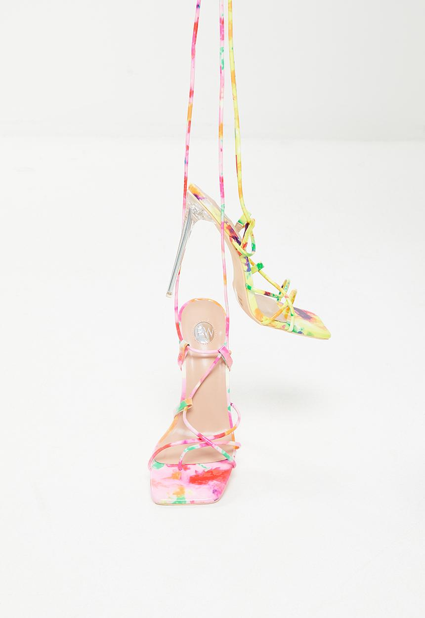 Footwork - Sapphire ankle tie stiletto heel - fuschia