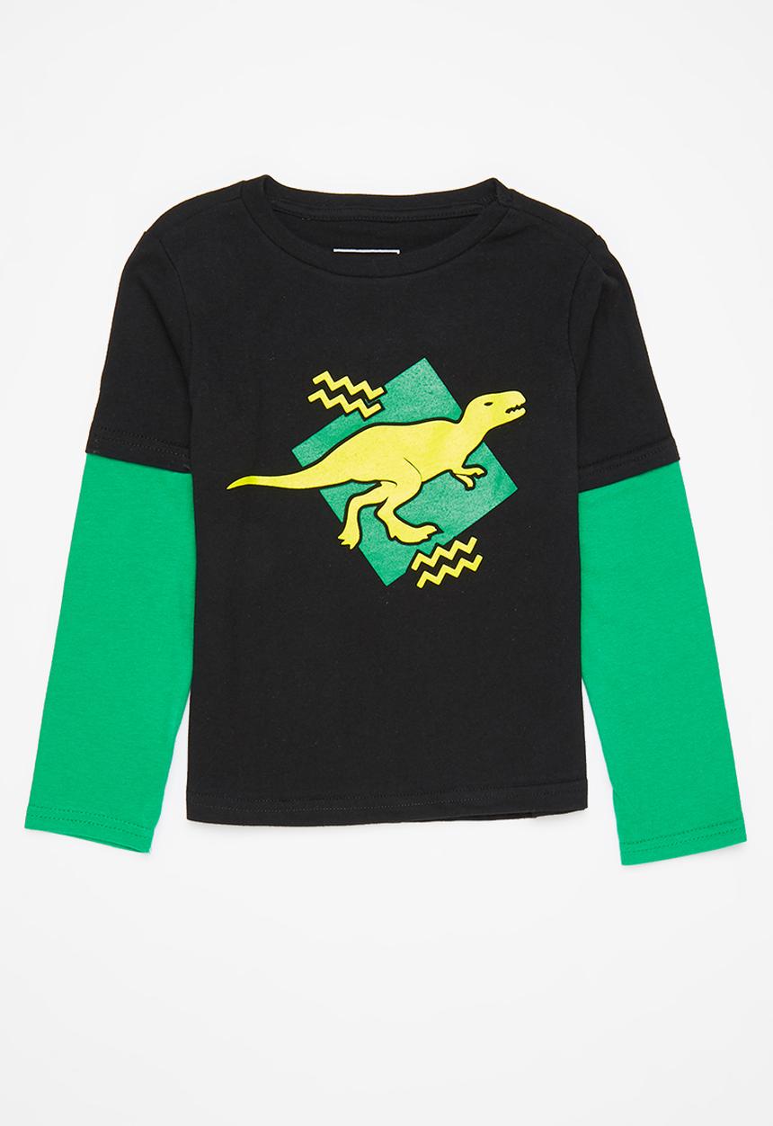 Pop Candy - Twofer graphic tee - green & black