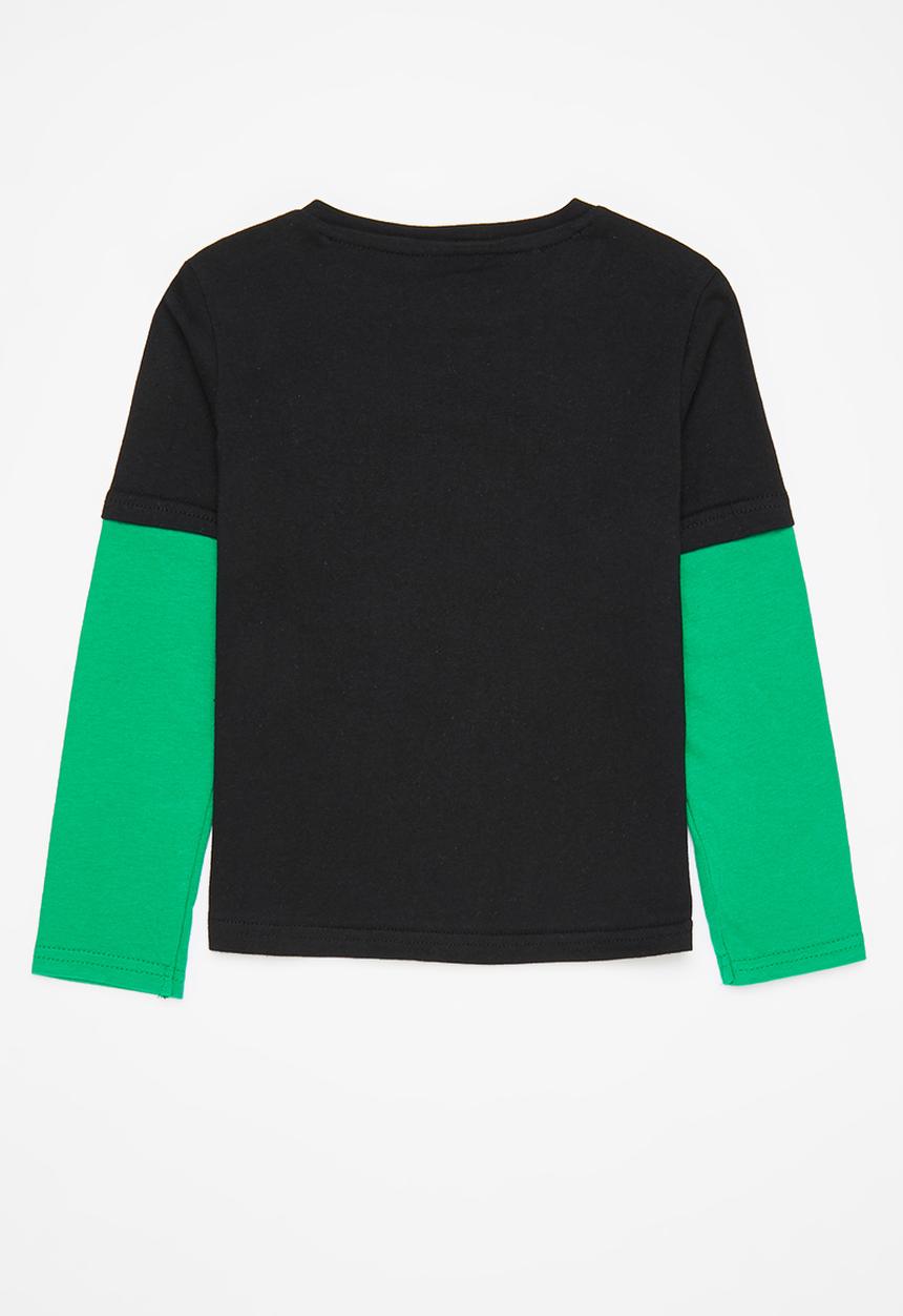Pop Candy - Twofer graphic tee - green & black