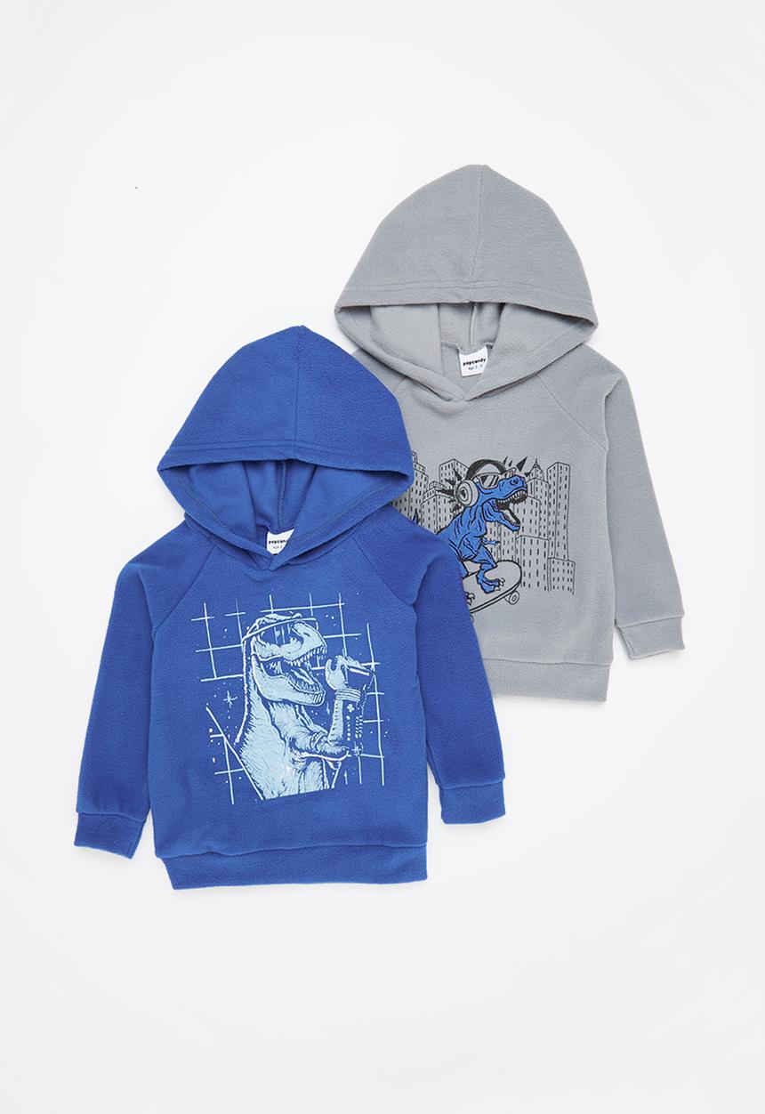 Pop Candy - 2 Pack polar fleece hoodie - blue & grey