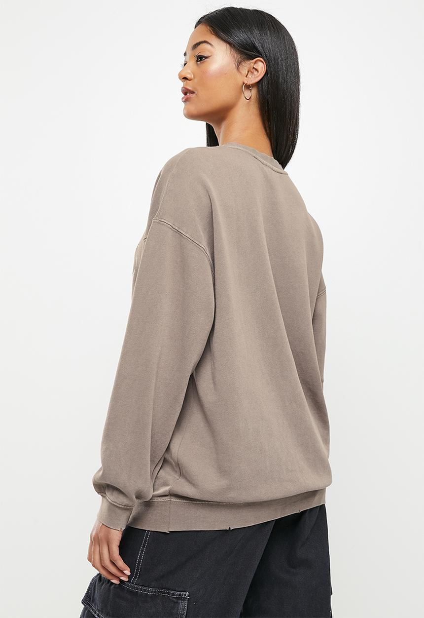 Factorie - Lcn music merch oversized graphic crew - lcn mt washed burnt iron