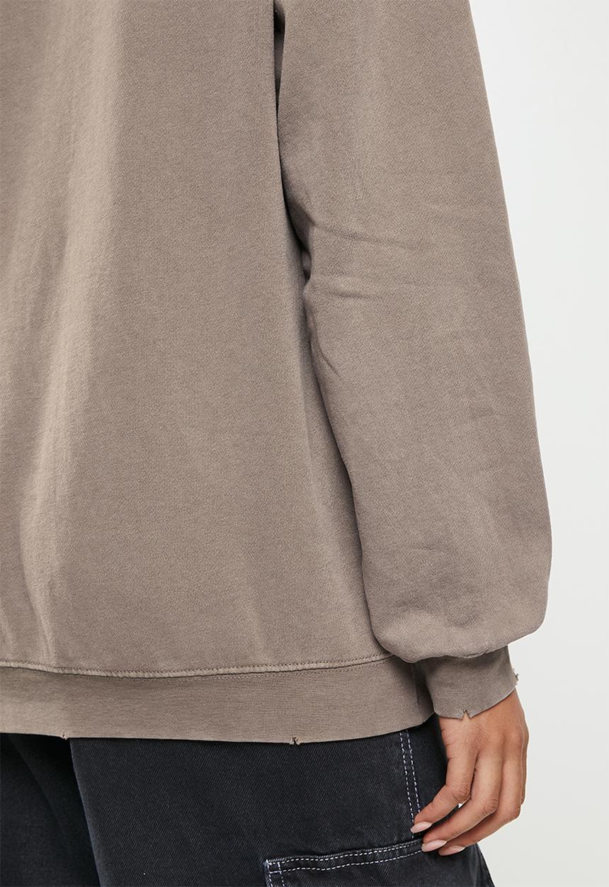 Factorie - Lcn music merch oversized graphic crew - lcn mt washed burnt iron