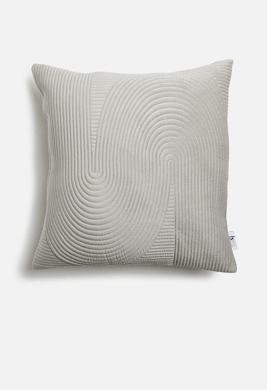 Sixth Floor - Arches quilted cushion cover - grey