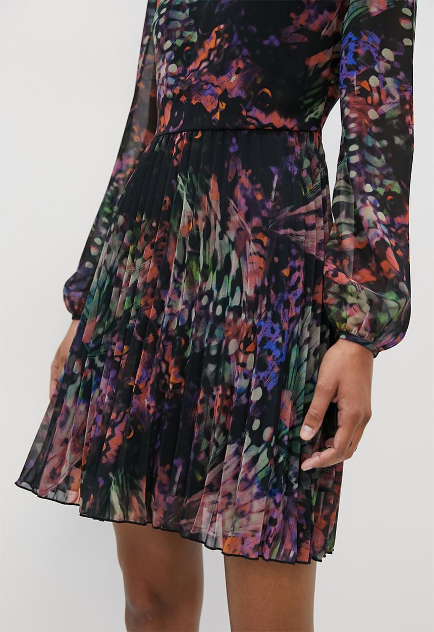MILLA - Fit and flare pleated mini dress - butterfly print