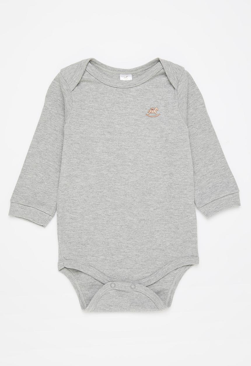 UP Baby - Cotton bodysuit - grey