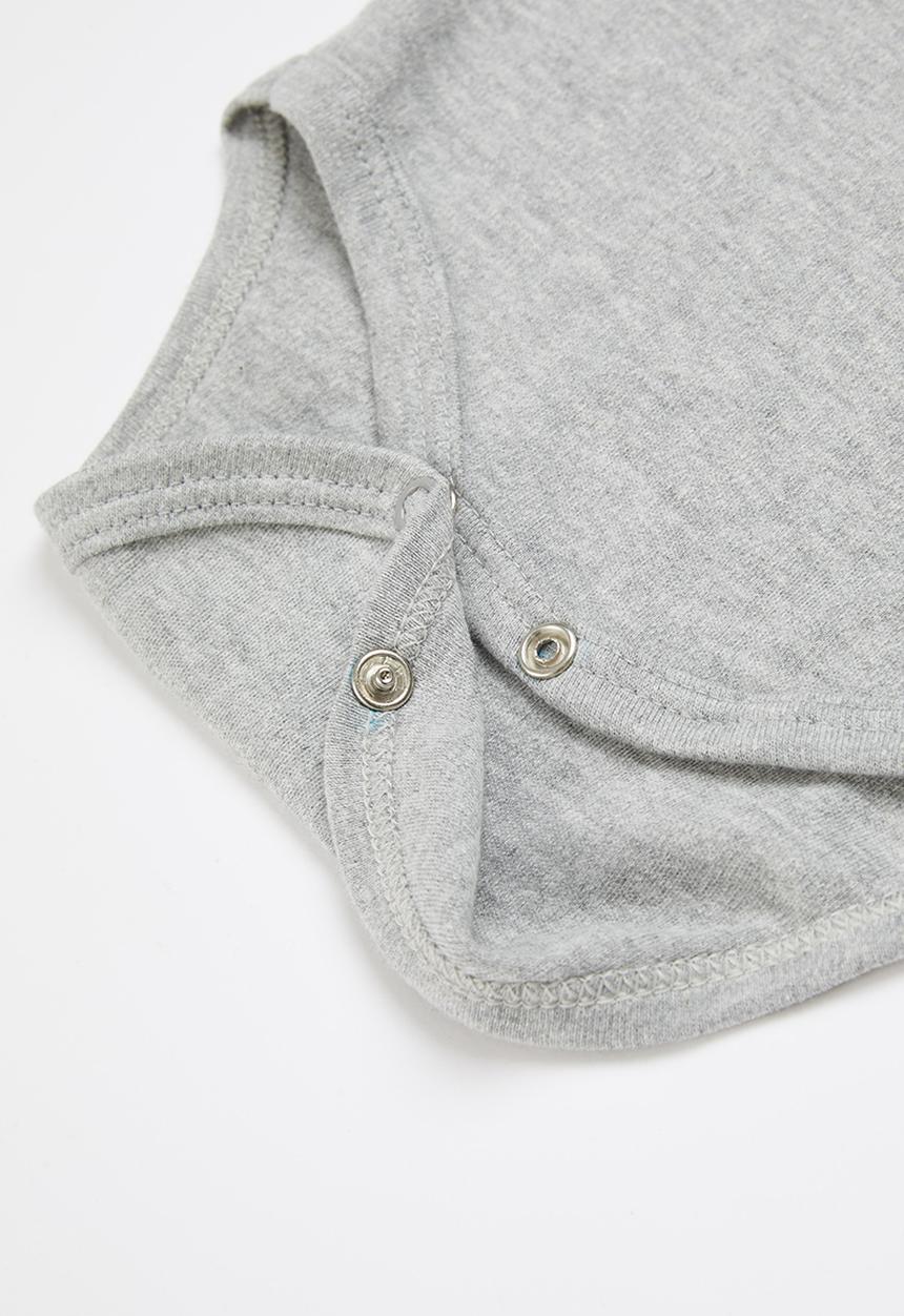 UP Baby - Cotton bodysuit - grey