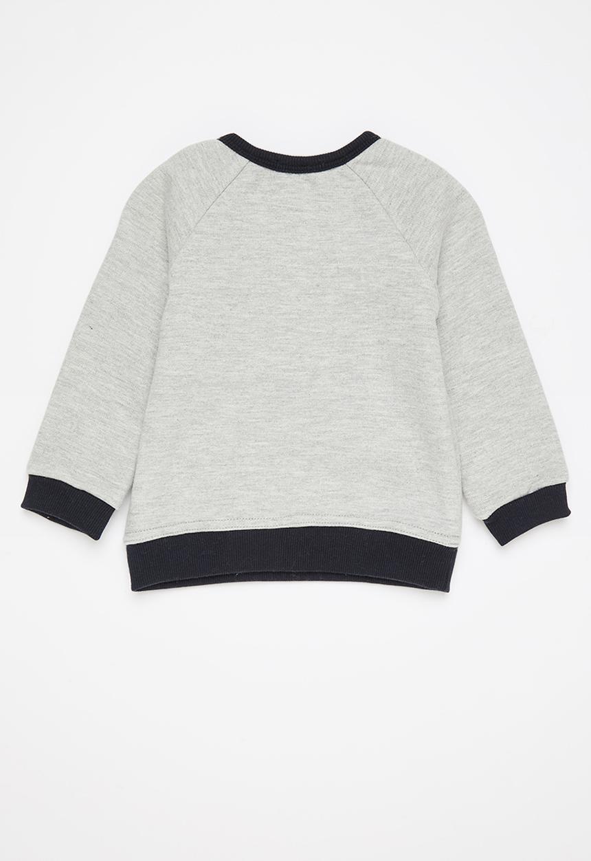 Sticky Fudge - Babies branded sweater - grey & black