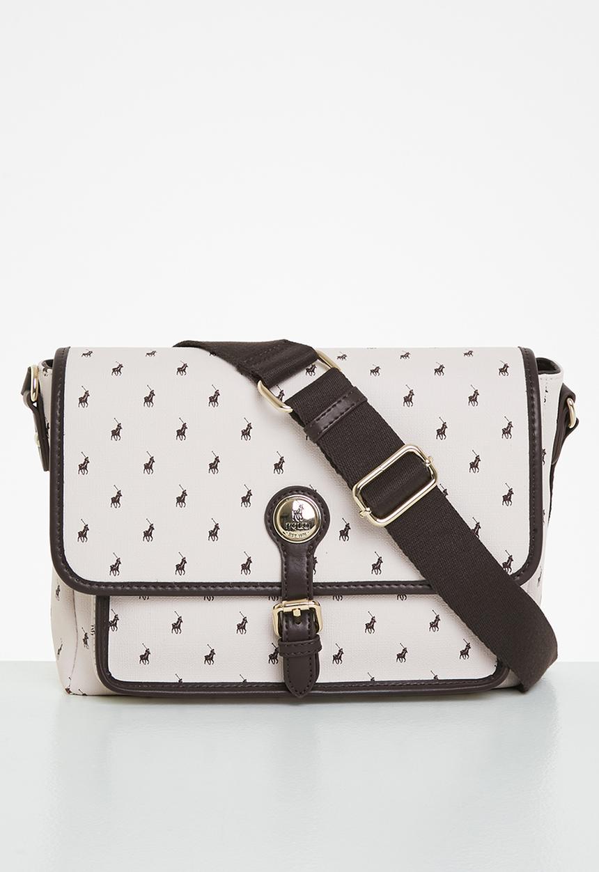 POLO - Polo panama flapover satchel - cream
