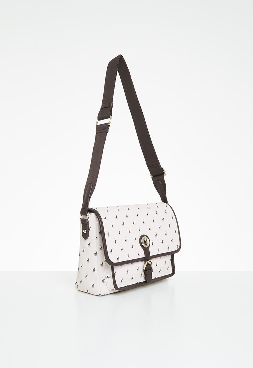 POLO - Polo panama flapover satchel - cream
