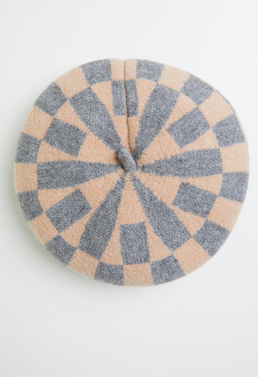 edit - Nadia beret - grey & beige