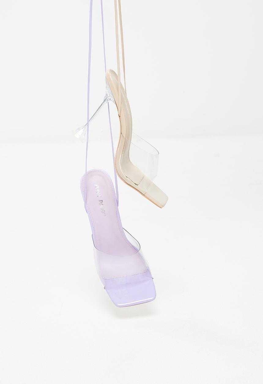 Public Desire - Bly strap lace up heel - neutral