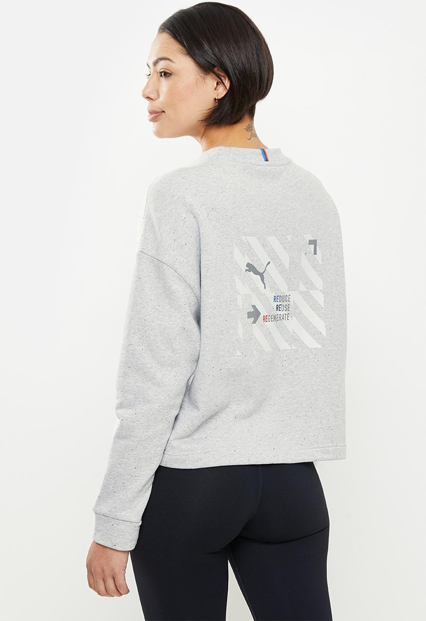 PUMA - Bmw mms wmn re:collection relaxed crew tr - white & grey