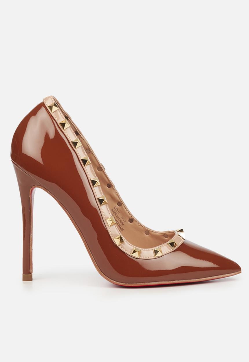 Miss Black - Lou 7 court heel - brown