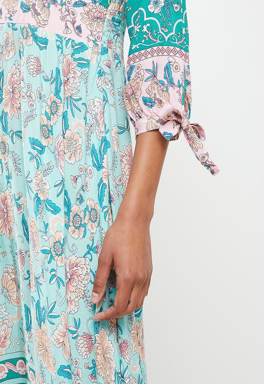 Stella Morgan - Border printed maxi dress - mint