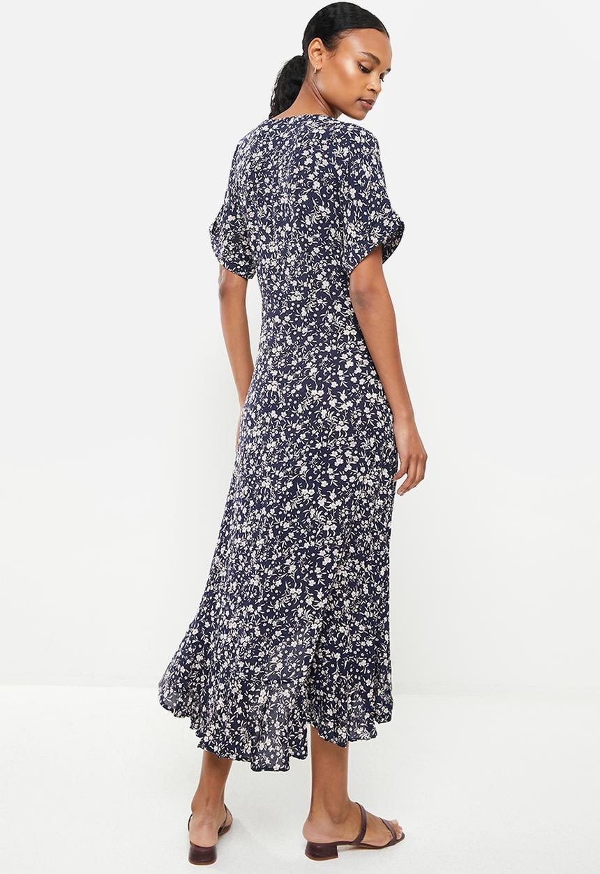 Stella Morgan - Soft ruffle dress - navy