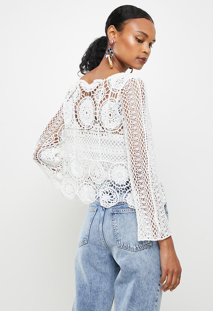 Stella Morgan - Crochet top - white