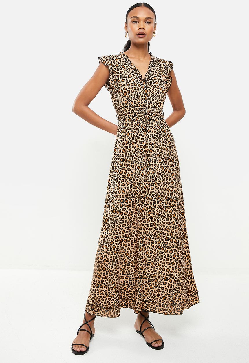 Stella Morgan - Animal printed sleeveless maxi dress - brown & black
