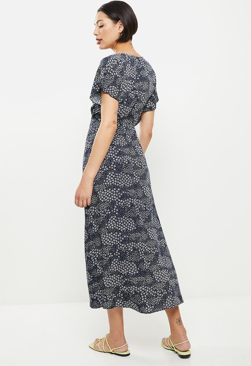Stella Morgan - Printed midi - navy