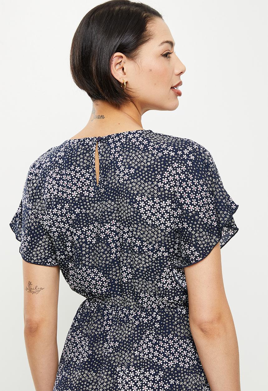 Stella Morgan - Printed midi - navy
