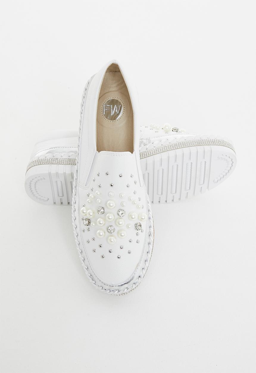 Footwork - Pearl slip-on - white