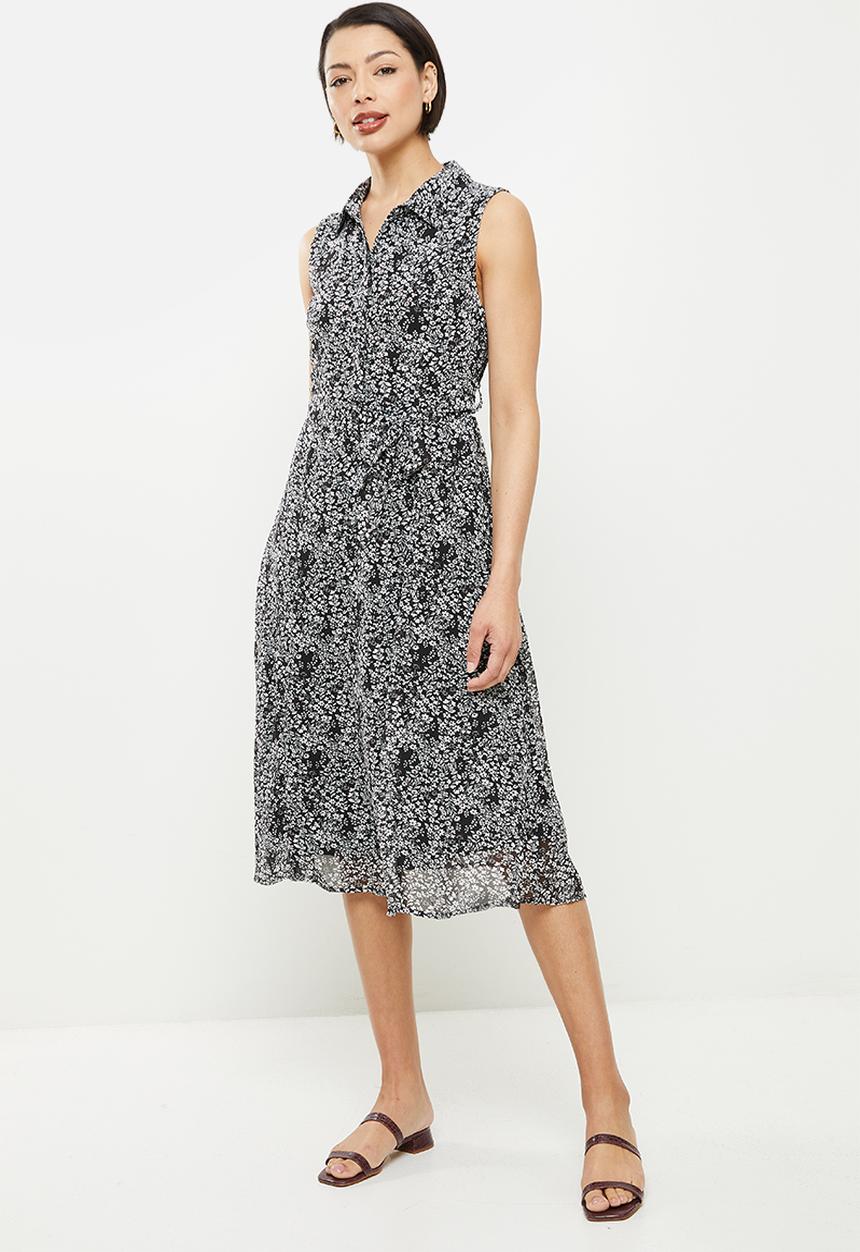 Stella Morgan - Ditsy printed midi dress - black