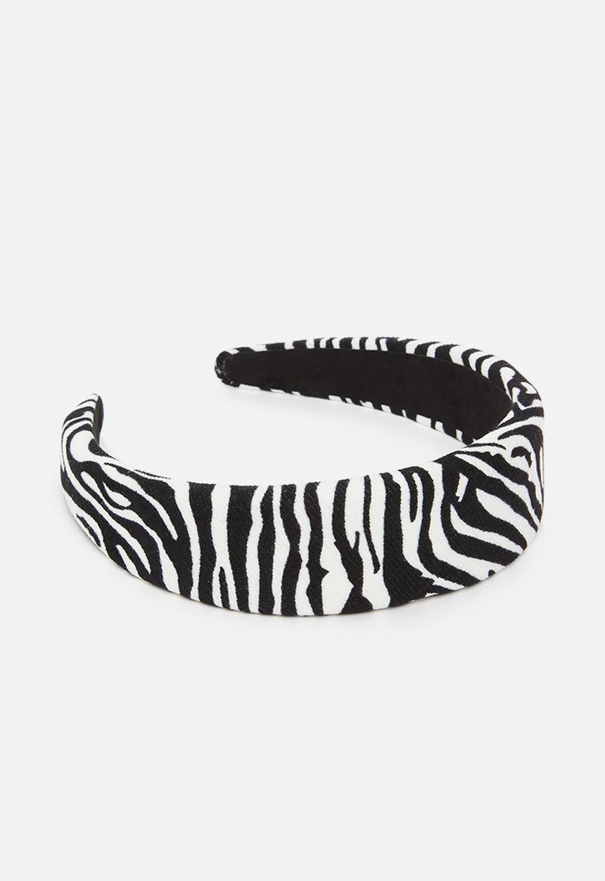 Superbalist - Zebra print aliceband - black & white