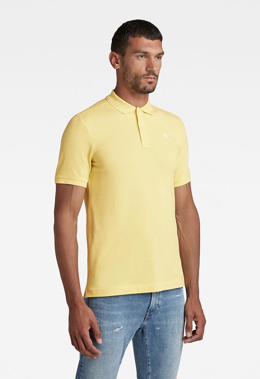 G-STAR - Dunda slim polo short sleeve - lemonade
