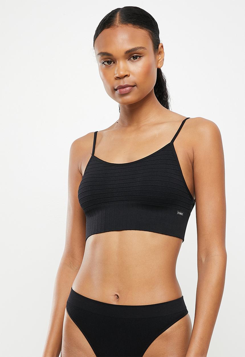KANGOL - Low back seamless crop - black
