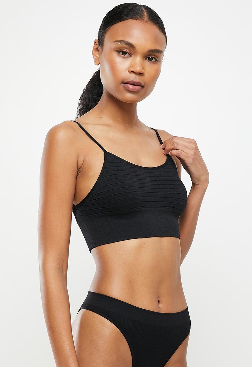 KANGOL - Low back seamless crop - black