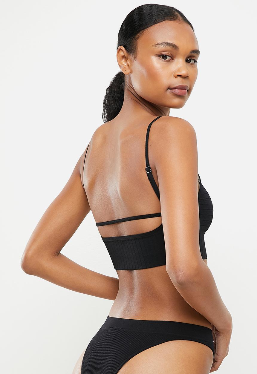 KANGOL - Low back seamless crop - black