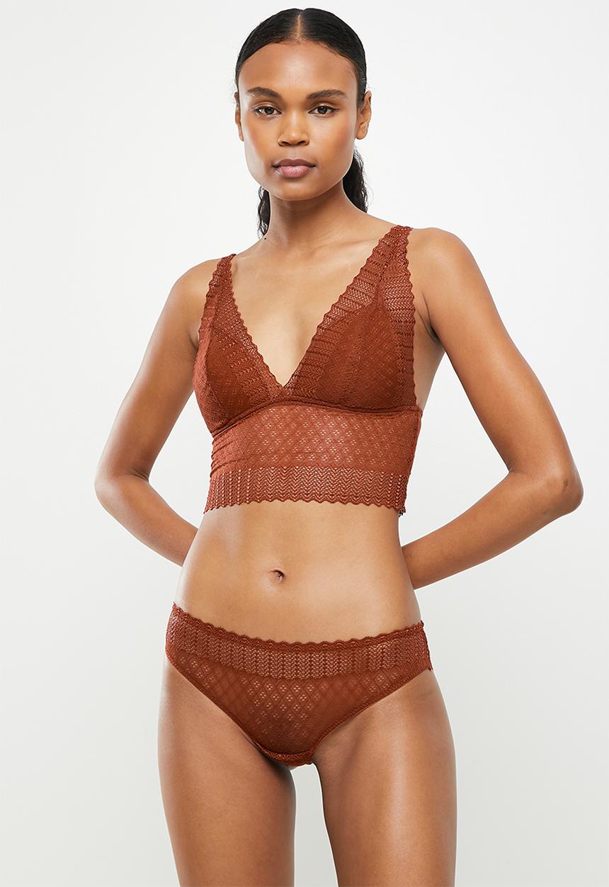 Koton - Lace brazilian brief - cinnamon