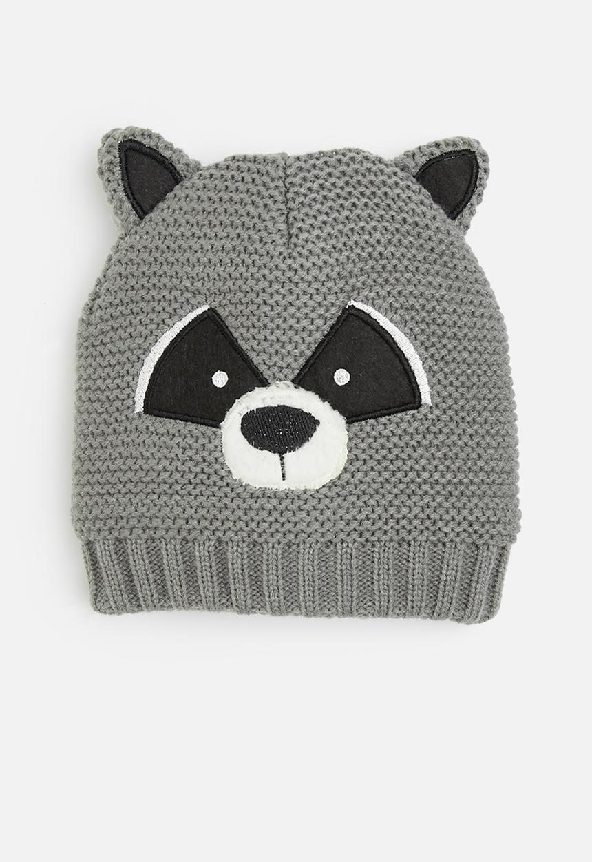MINOTI - Knitted animal hat - grey