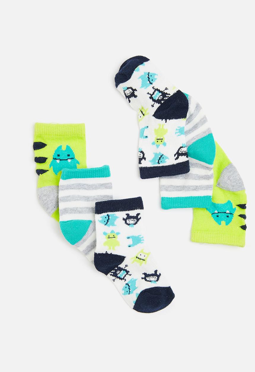 MINOTI - 3 Pack monster jaquard socks - multi